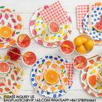 Fruit Party Decoration Tableware Disposable Paper Plate Set Fruit Punch Theme