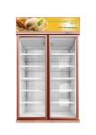 Customized 1 2 3 Glass Doors Chiller For Displays No Fog Cold Drink Commercial