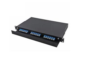 Wholesale Rack Mount Fiber Optic Patch Panel , 36 Ports 19 Feets Drawer Style 1u Fiber Patch Panel from china suppliers