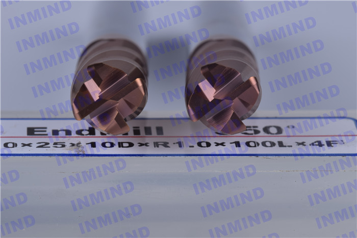 high hardness R2.0 Corner 12*R2.0*75 Corner Radius end mill upto HRC65 4 Flute SiN TiSiN Coating