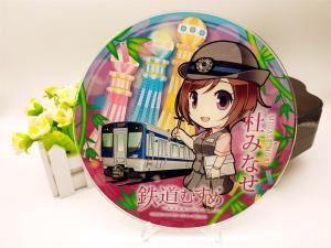 Wholesale Offset Printing Acrylic Stand Figures Ound Cylinder Pedestal 30cm X 21cm from china suppliers