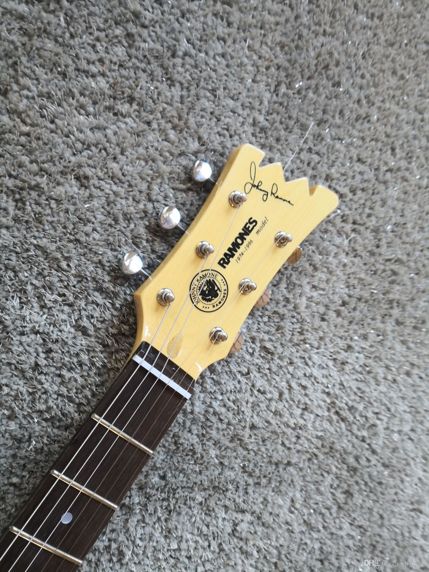 Custom Mosrite Ventures Model Electric Guitar Blue Big B500 Tremolo Bridge Chinese Guitar