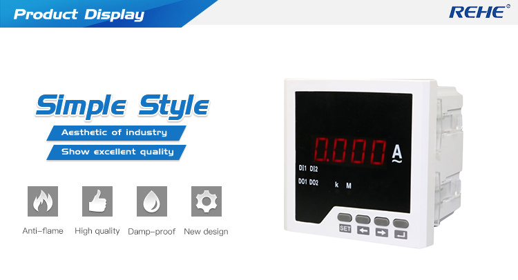 Factory bottom price RH-DA21 ampere meter Single Phase Digital Analog Ampermeter