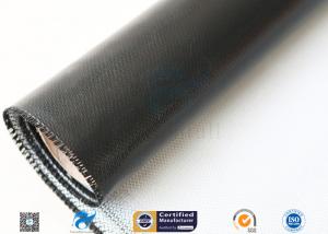 Wholesale Bright Black Silicone Coated Fiberglass Cloth 0.5mm Electrical Insulation Cover from china suppliers