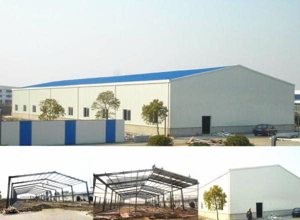 Painting Surface Prefab Warehouse Steel Buildings / Steel Factory Buildings