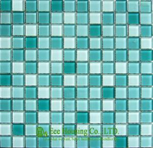 Wholesale Seagreen Bathroom and Swimming Pool Crystal Glass Mosaic Tile, Mixed Color Mosaic Tile from china suppliers