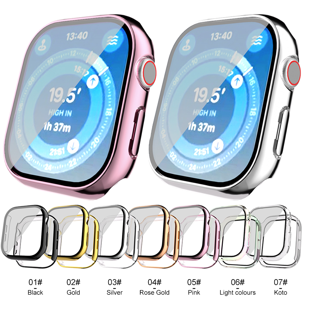 Eraysun Electroplated Integrated Shell Membrane for Apple Watch Series10 42mm 46mm Protector Watch Case Accessories