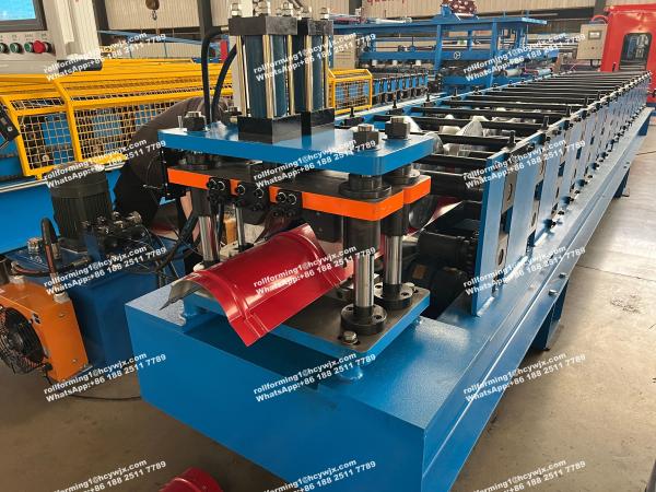 High Speed Color Steel Sheet Roof Ridge Cap Roofing Roll Forming Tile Making