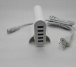 white colore 5USB adapter