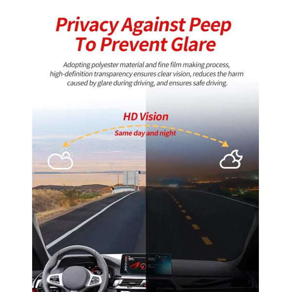 Clear 1.52 X 15m Waterproof Explosion Proof Windshield Rainproof TPU Window Tint Film