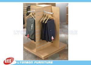 Wholesale Garment Clothing MDF Wood Slatwall Display Stands With Metal Hangers from china suppliers