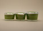 Leak Proof Cosmetic Cream Containers Portable Fresh Green With Silver Color