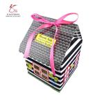 Eastern House Shape CMYK Clolor Cake Packaging Boxes With Ribbons