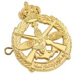 Custom Logo Metal Button Badge With Safety Pin Oman Military Bullion Badges