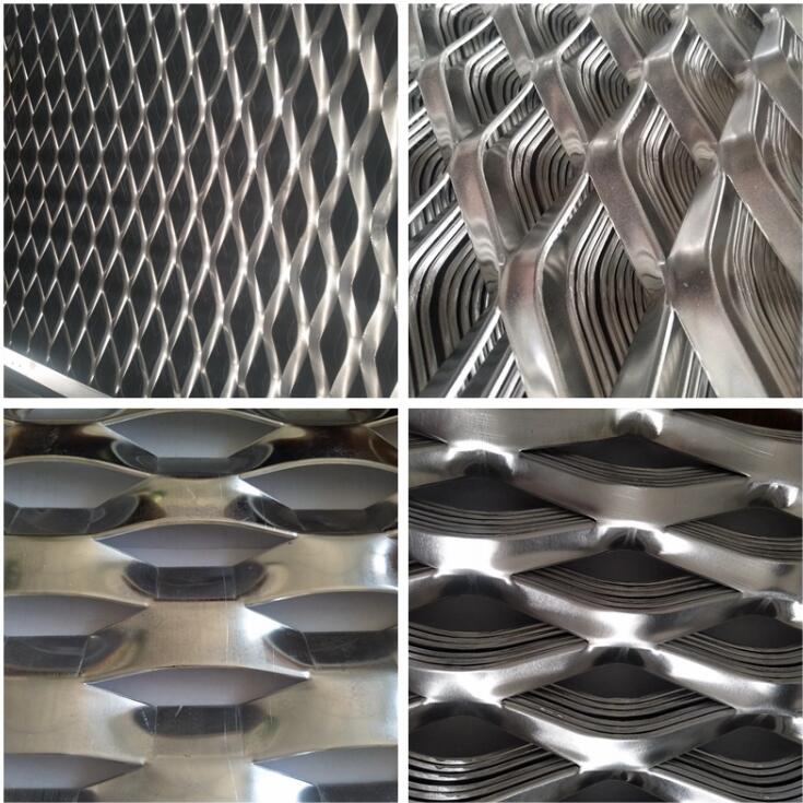 detail of aluminum expanded hole sheets