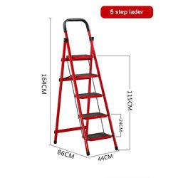 Wholesale 150kg Foldable Metal Carbon Steel 5 Step Ladder With Handrail from china suppliers