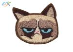 Towel Embroidered Cat Logo Shaped Cool Iron On Patches Cartoon Animal For