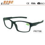 New arrival and half rim hot sale plastic reading glasses,suitable for women and