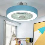 Macaron Fan ceiling with remote control dimming 19 inch fan lamp for girl