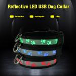 C903 Wholesale Nylon Safety Usb Luminous Dog Collar with Led Light