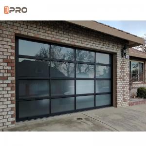 China Smart Sectional Aluminum Garage Door 8x7 Clear Parts Glass  Material on sale