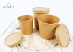 Soup Takeaway Food Containers Kraft Paper PE / PLA Lined Anti Leaking