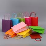 Handmade Paper Type Kraft Paper Custom Printed Craft Gift Shopping Bag With Logo