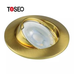 Wholesale Indoor Recessed Downlight Fixtures Gold Round 84Mm 7W Adjustable Led Spotlights from china suppliers