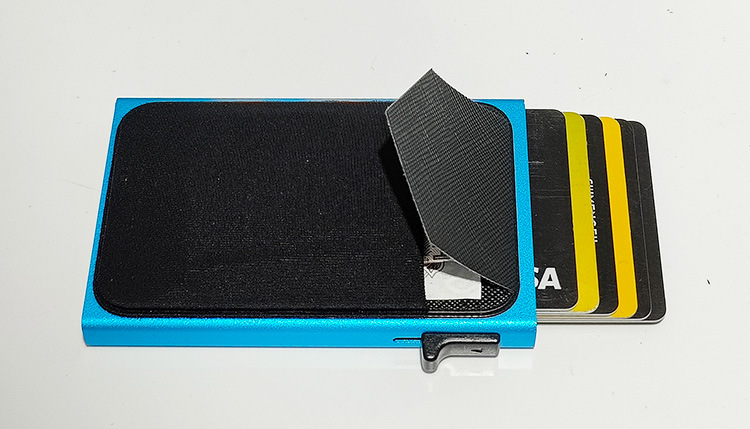 2024 Aluminum Metal Rfid Blocking Pop Up Wallet for Slim Business Card Organization
