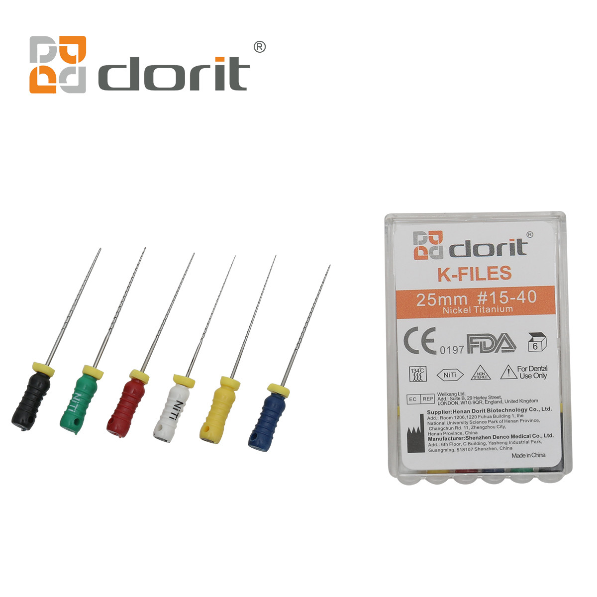 150rpm To 350rpm Endodontic Hand Files Niti K File 21mm To 31mm