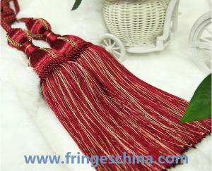Wholesale High quality fashion custom long tassel fringe trimming for curtain attractive tieback hanging ball from china suppliers