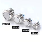 12mm Marine Waterproof Latching Pushbutton LED Switch 12V Light Electronic Push