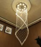 Modern Crystal Chandelier Light Stairs LED Crystal Chandelier for Villa Hall