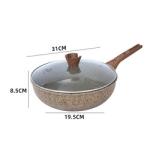 Maifan Stone Non Stick Aluminum Cookware Sets With Glass Cover Lid