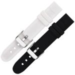 Unbreakable Rubber Wrist Watch Band 16mm 20mm Two Tone Colors