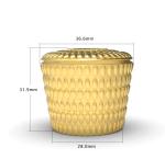 Pineapple Grain Shape Zinc Alloy FEA 15 Perfume Bottle Caps