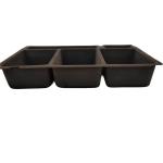 Gray Custom Plastic Blister Tray Velvet PVC For Snacks Jewelry