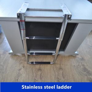 Wholesale Stainless steel folding ladders with platform that used for marine/ship, marine hardware from china suppliers