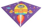 Nylon Material Diamond Stunt Kite Fiberglass Frame For Kids Playing 60*70cm