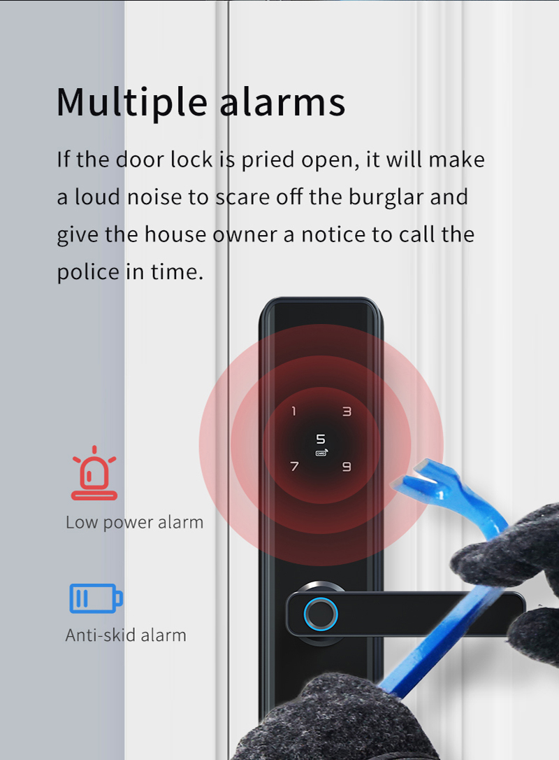 TTlock Smart Home Door Lock M1 Door Access Control Anti-theft Lock Biometric Fingerprint Lock
