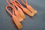 Eco-friendly Embossed Logo Rubber Zipper Puller For Dresses