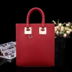 2016 spring and summer new European style leather leather handbag female retro