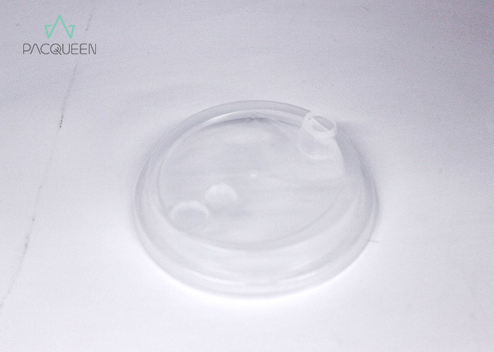 Natural Color Disposable Coffee Lids Corn Starch Based Eco Friendly