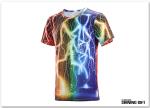 Unisex Thunder Lighting T-Shirts Fashion 3D Printed Short Sleeve Shirts