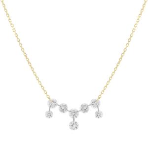 Wholesale Necklace with 18K 14K 10K Solid Gold Clarity CVD Round Cut Bezel Lab Grown Diamond from china suppliers