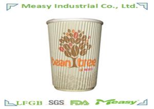 Wholesale 300ml Vertical Ripple Wall Paper Cups for Hot Coffee Good Insulation from china suppliers