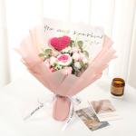 Cross-border handmade wool knitted woven rose immortal flower simulation bouquet