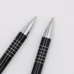 Press Type Aluminum Barrel Ball Pen Business Office Metal Retractable Ballpoint