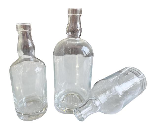 Clear Glass 750ml Bottle for Spirits Brandy Gin Rum Tequila and Vodka in Glass