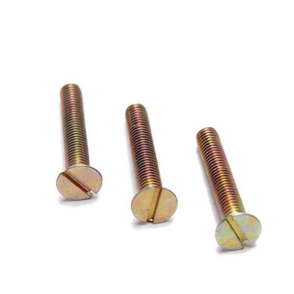 Galvanized GB68 Flat Head Slotted Screws Countersunk Head Slotted Machine Screws